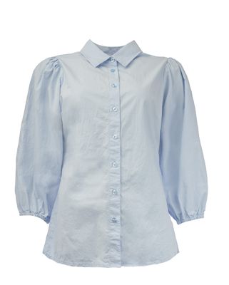 NED Blouse Mayliera Balloon Cotton/ 25S2-U295-01 Brunnera Blue