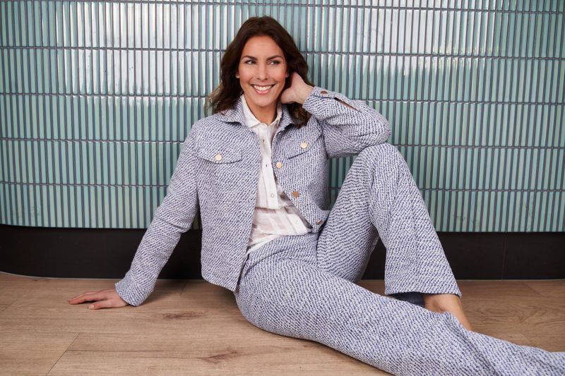NED Jacket Jacquard Tweed / 25S1-FV082-02 Brunnera Blue