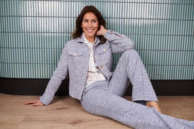 NED Jacket Jacquard Tweed / 25S1-FV082-02 Brunnera Blue