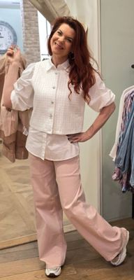 Cream Pants Denim Colored / 10613683 Sepia Rose