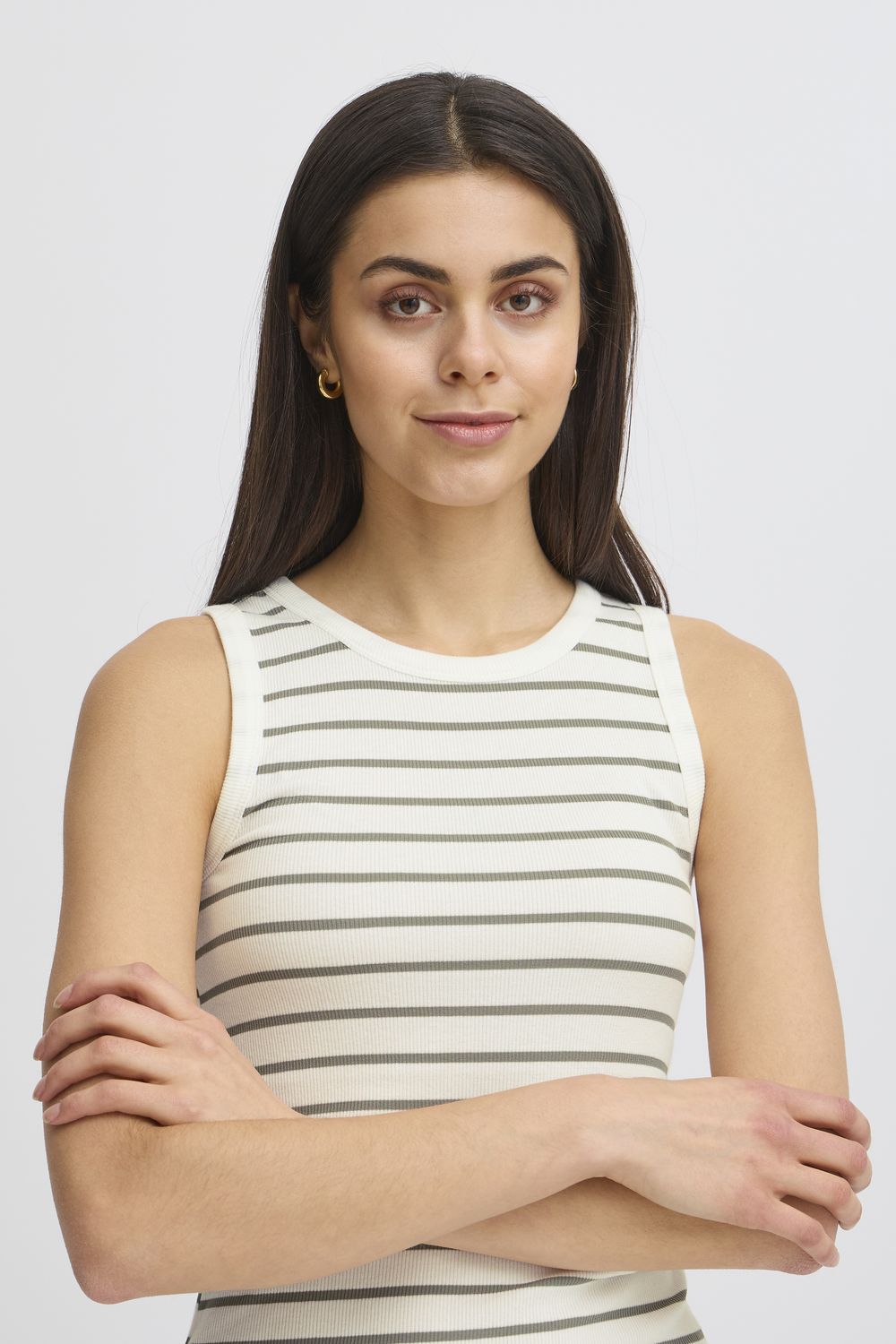 Fransa Top Stripe / 20615595 Agave green stripe art