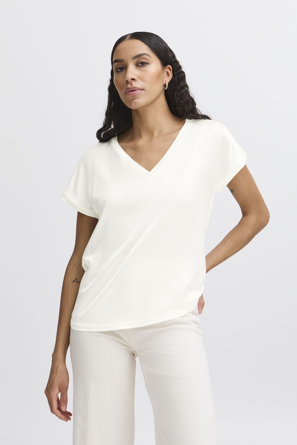 B.Young top Satinviscose Tricot / 20816672 Marshmallow