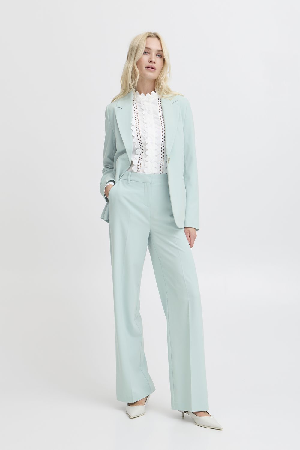 B.Young Pants Wide leg  / 20806640 Blue Haze