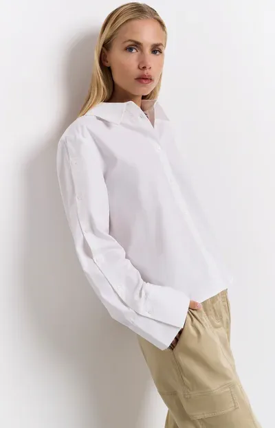 YAYA Blouse Buttondetail / 01-201134-502 PURE WHITE