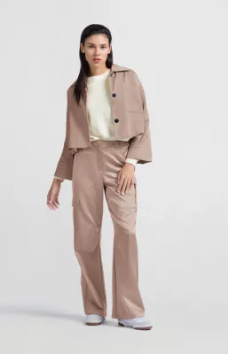 YAYA Pants wide Leg Utility Satinviscose / 01-301176-502 DUSTY PINK