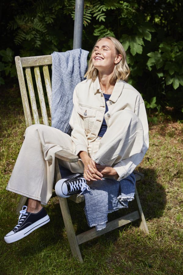 Fransa Jacket Denim/ 20615520 Whisper White