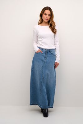 Kaffe Skirt Denim Maxi /10552307 Medium Blue Denim
