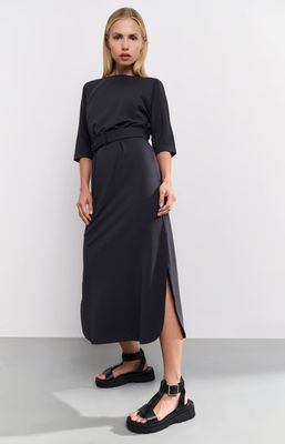 YAYA Dress Belt Viscosemix Jersey / 01-609110-503 PHANTOM