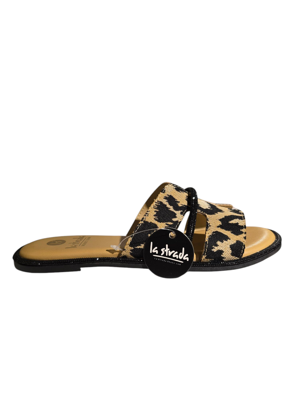 La Strada Slipper canvas+stones / Beige Leopard