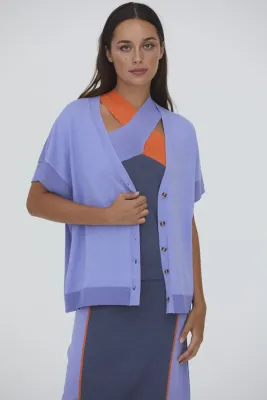WNT Cardigan Short Knitted / W125020 Purple