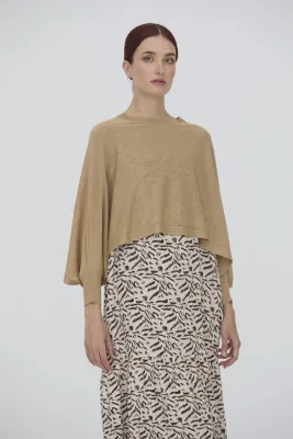 WNT Pullover Cape with cuffs / W125017 Gold
