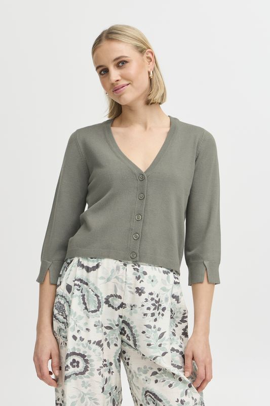 Fransa Cardigan Short / 20613550 Agave Green
