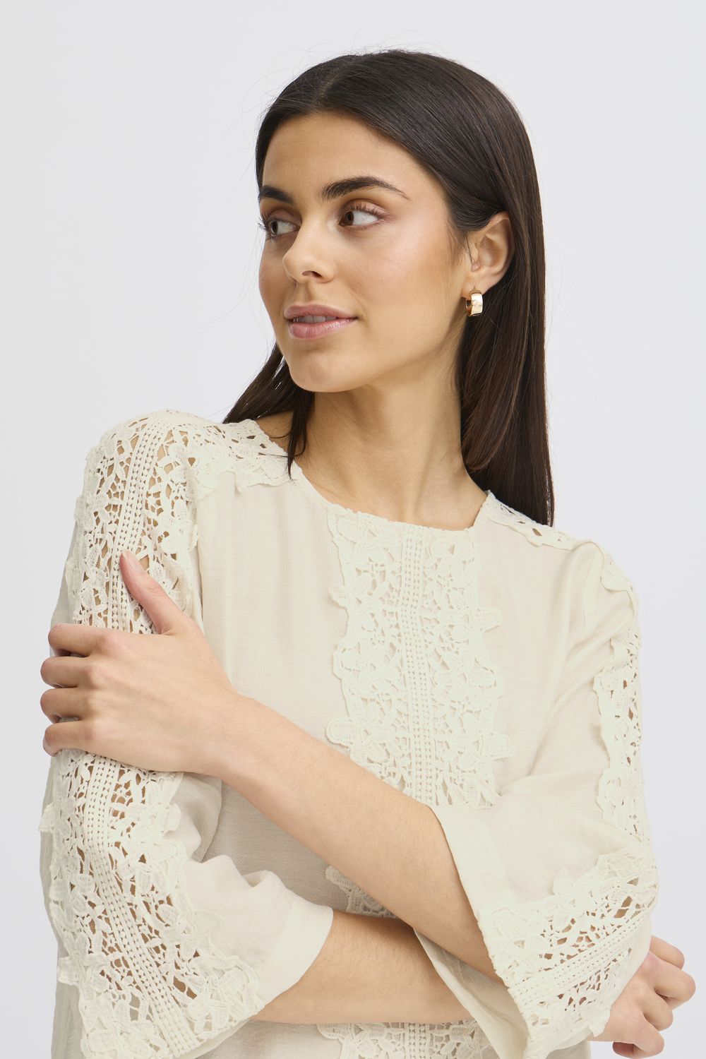 Fransa Top Viscose / 20615459 Whisper White