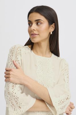 Fransa Top Viscose / 20615459 Whisper White