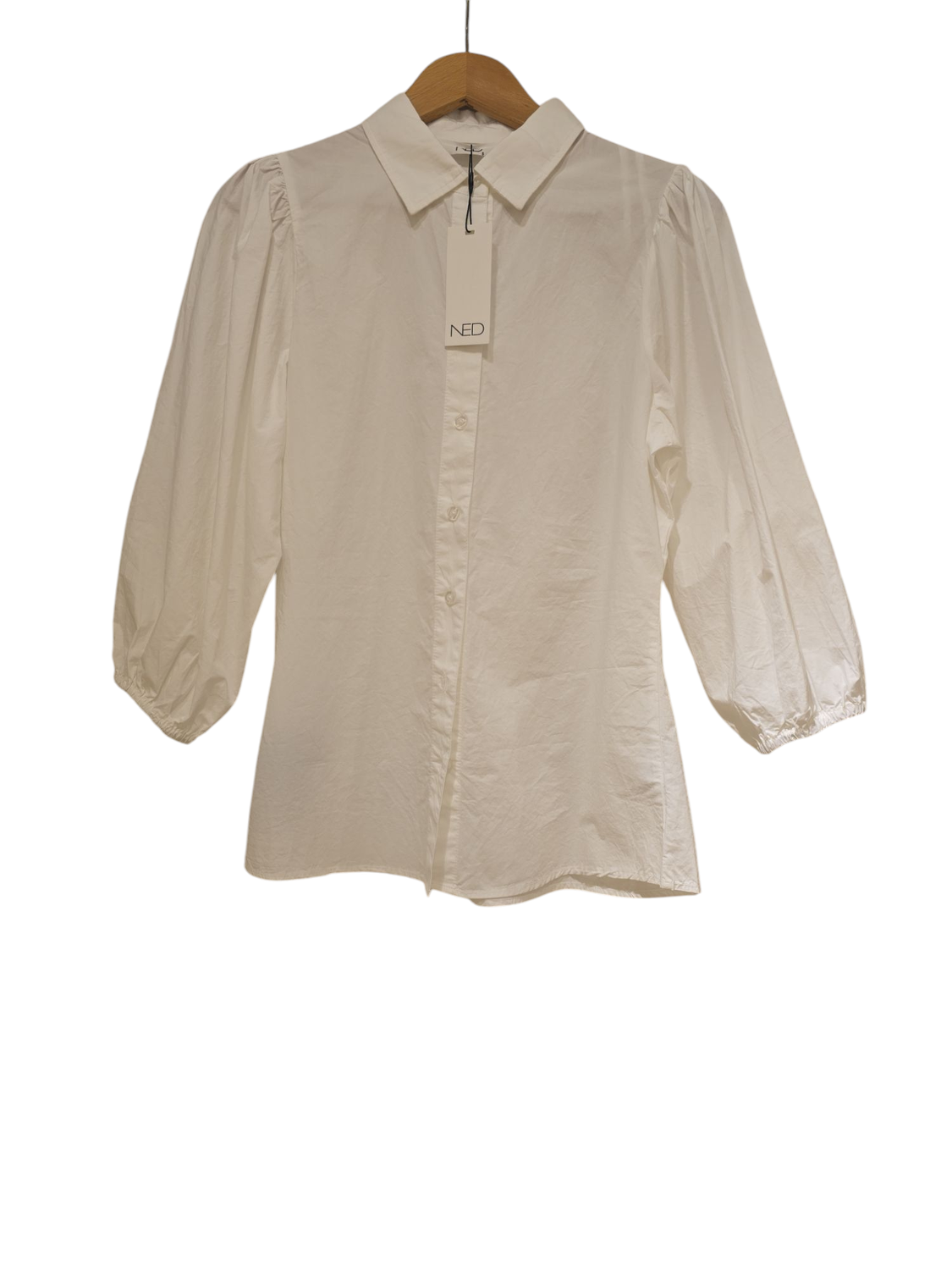 NED Blouse Mayliera Balloon Cotton  / 25S2-U295-01 Optical White