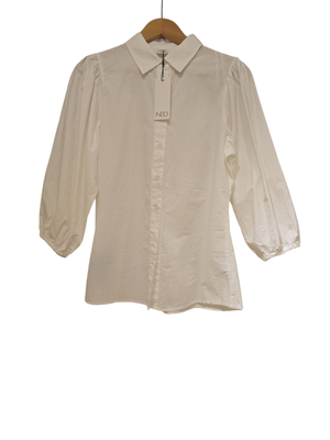 NED Blouse Mayliera Balloon Cotton  / 25S2-U295-01 Optical White