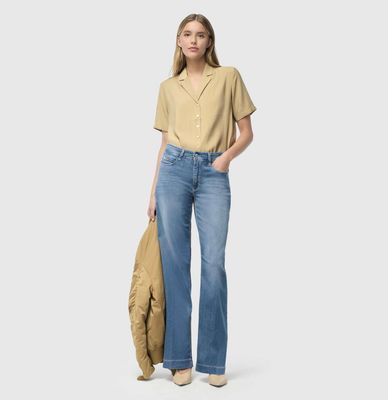 MAC Jeans Dream Wide Leg / 0351L544190 D490 (D49) Summer Mid Blue Wash