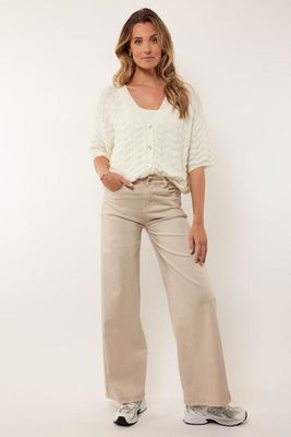 G-Maxx Jeans Neona Wide Leg / 25ZNG07 Sand