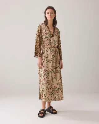 Summum Woman dress Maxi Leopard Flowers Viscose / 5s1599-12175 Multicolour