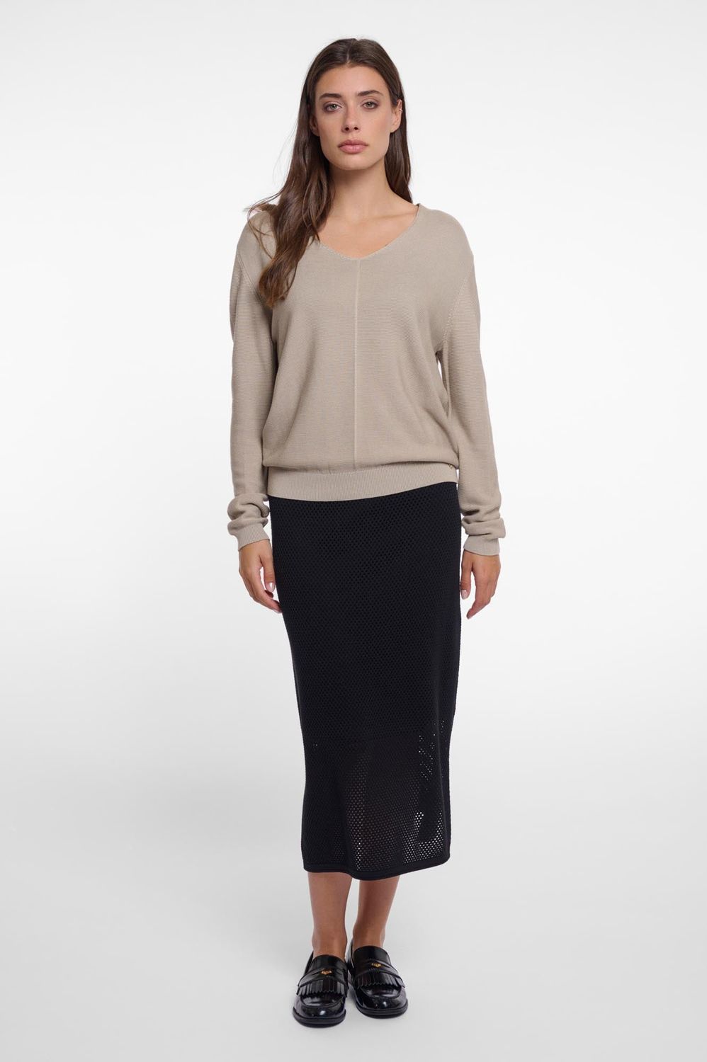 Rino &amp; Pelle Pullover Viscose Cottonmix/ Bilbao.5002522 Fog Grey