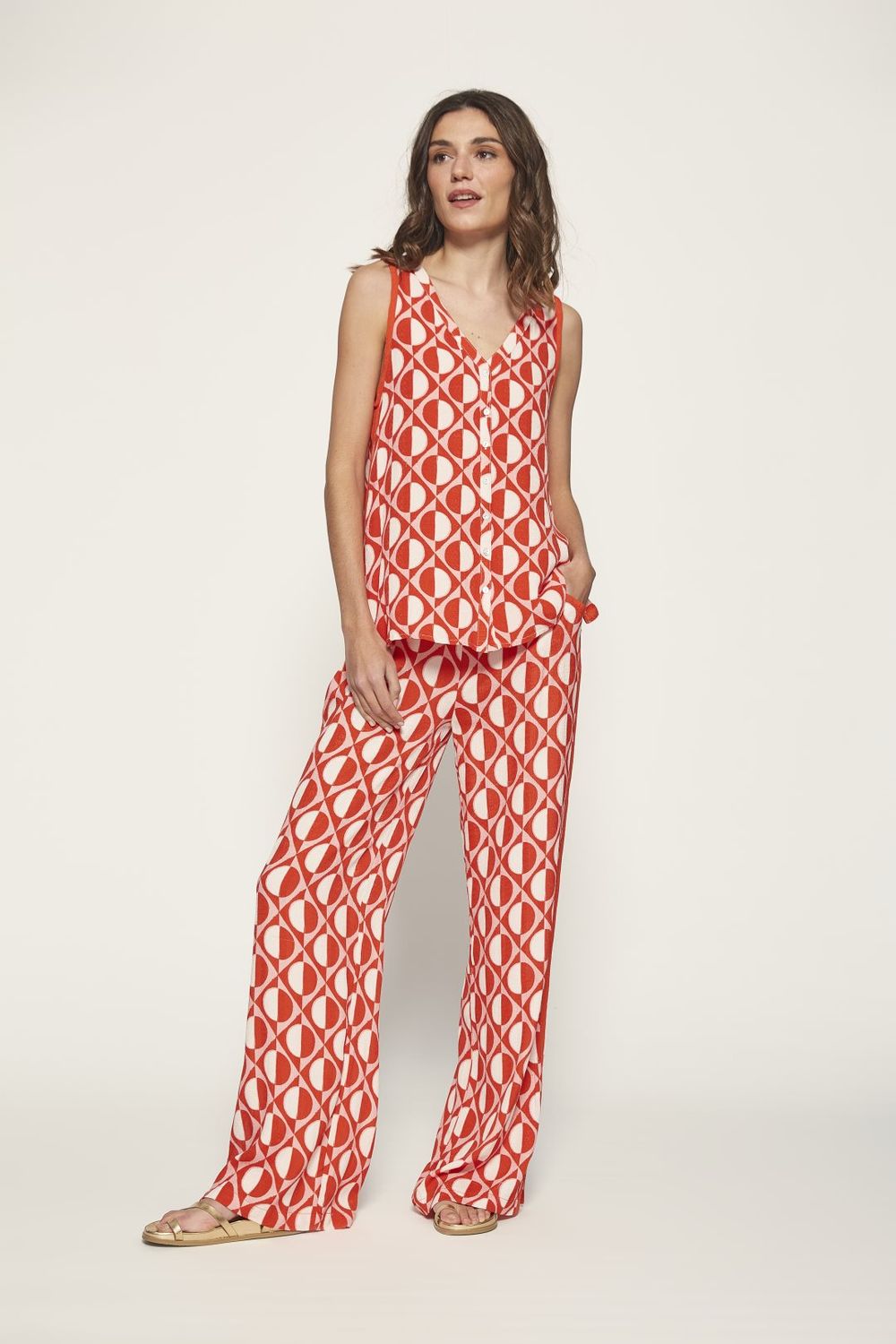 Md&#39;M Pants Viscose/ 2.73.723.18 Fire Geom
