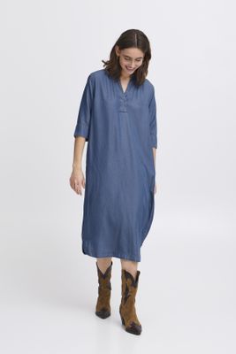B.Young Dress Lyocell / 20816928 Mid Blue Denim