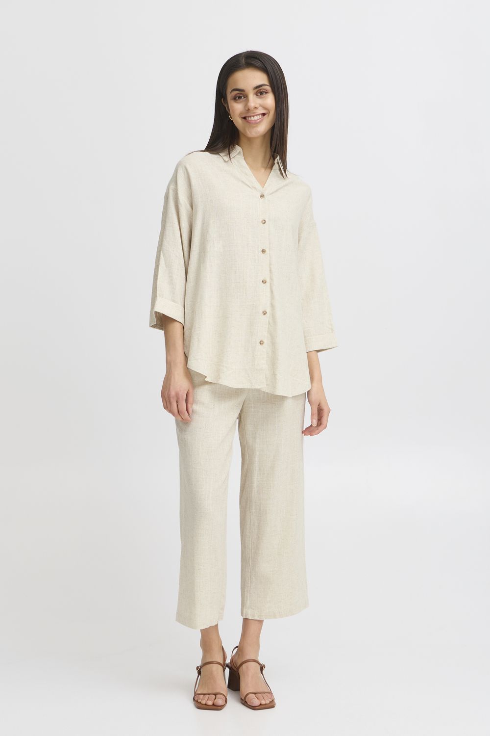Fransa Blouse / 20616093 Birch Melange