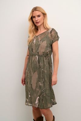 Cream Dress Viscose / 10612634 Overland Trek Forest
