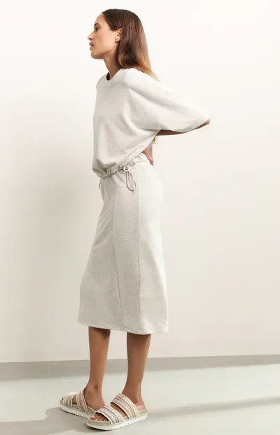 YAYA Skirt Midi Cottonmix / 01-409074-504 GREY MELANGE