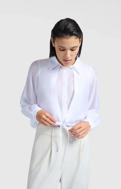 YAYA Blouse Double Layer Lyocellmix / 01-201145-504 PURE WHITE
