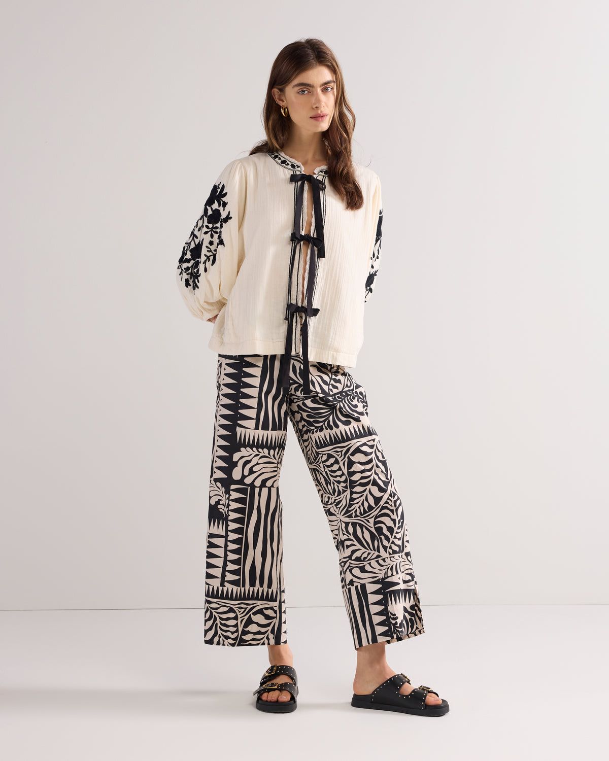 Summum Woman Pants Two Tone / 4s2824-12223 Black
