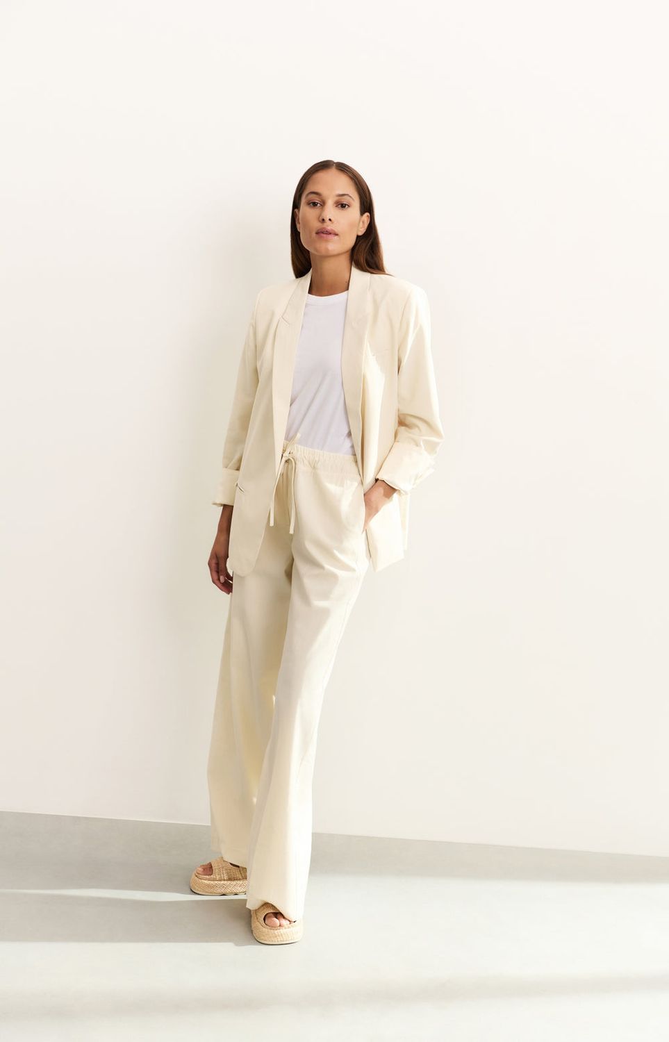 YAYA Pants Wide Leg Woven / 01-301185-504 SUMMER SAND