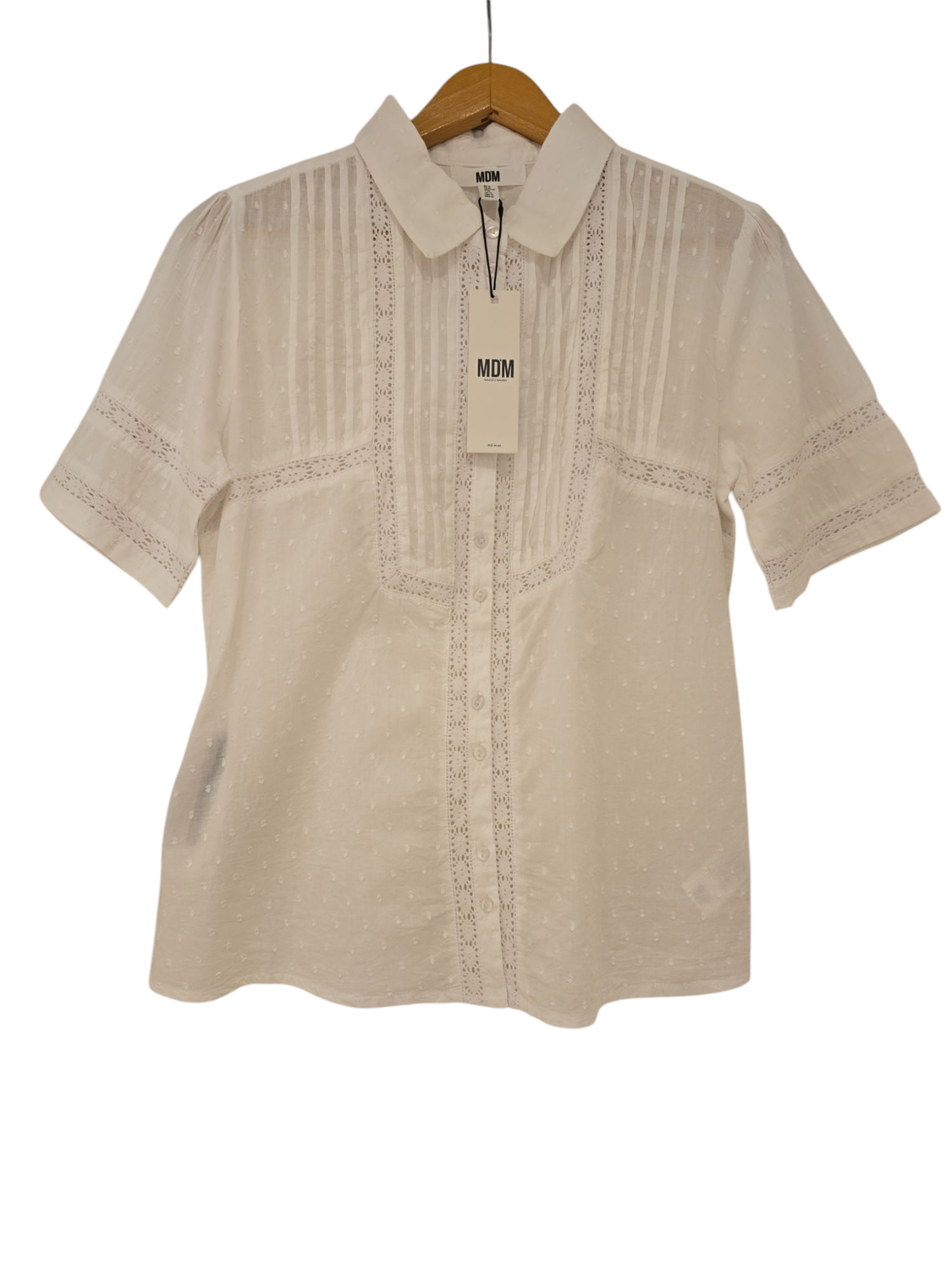 Md&#39;M Blouse Embroidered Cotton / 2.61.051.41 White