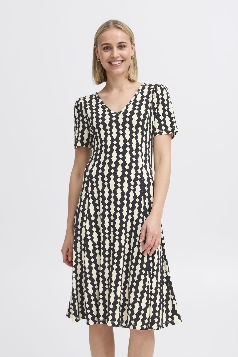 Fransa Dress Jersey / 20615710 Black Art