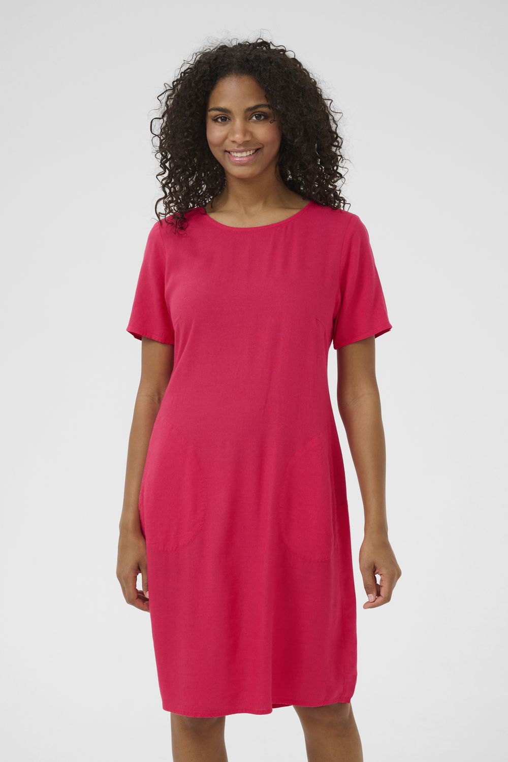 Kaffe Dress Linenmix / 10508362 Raspberry