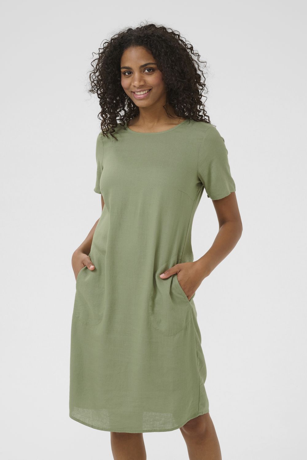 Kaffe Dress Linenmix / 10508362 Oil Green