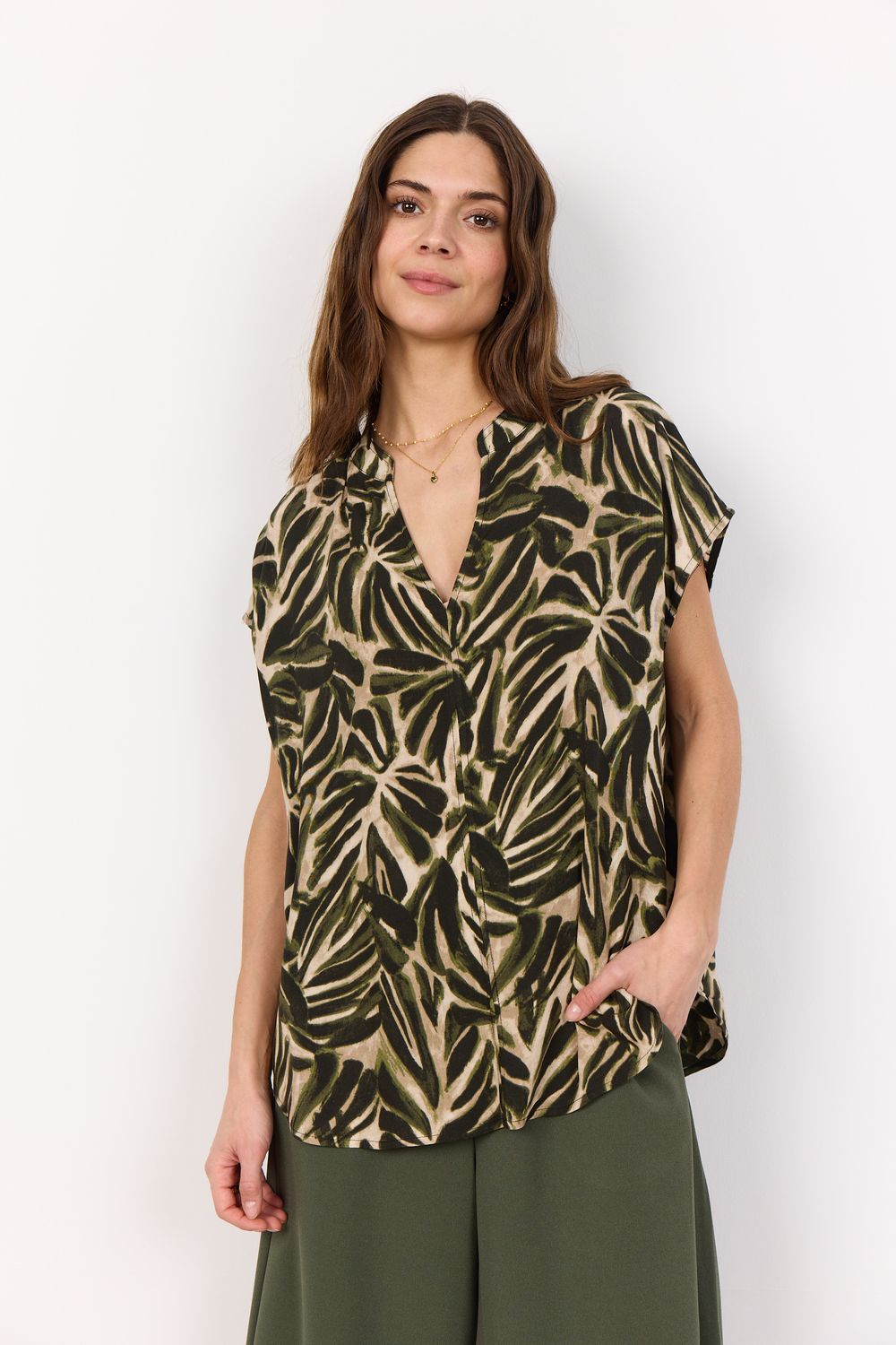 Soya Concept Top Viscose / 41222 7215 CALLISTE GREEN COMBI