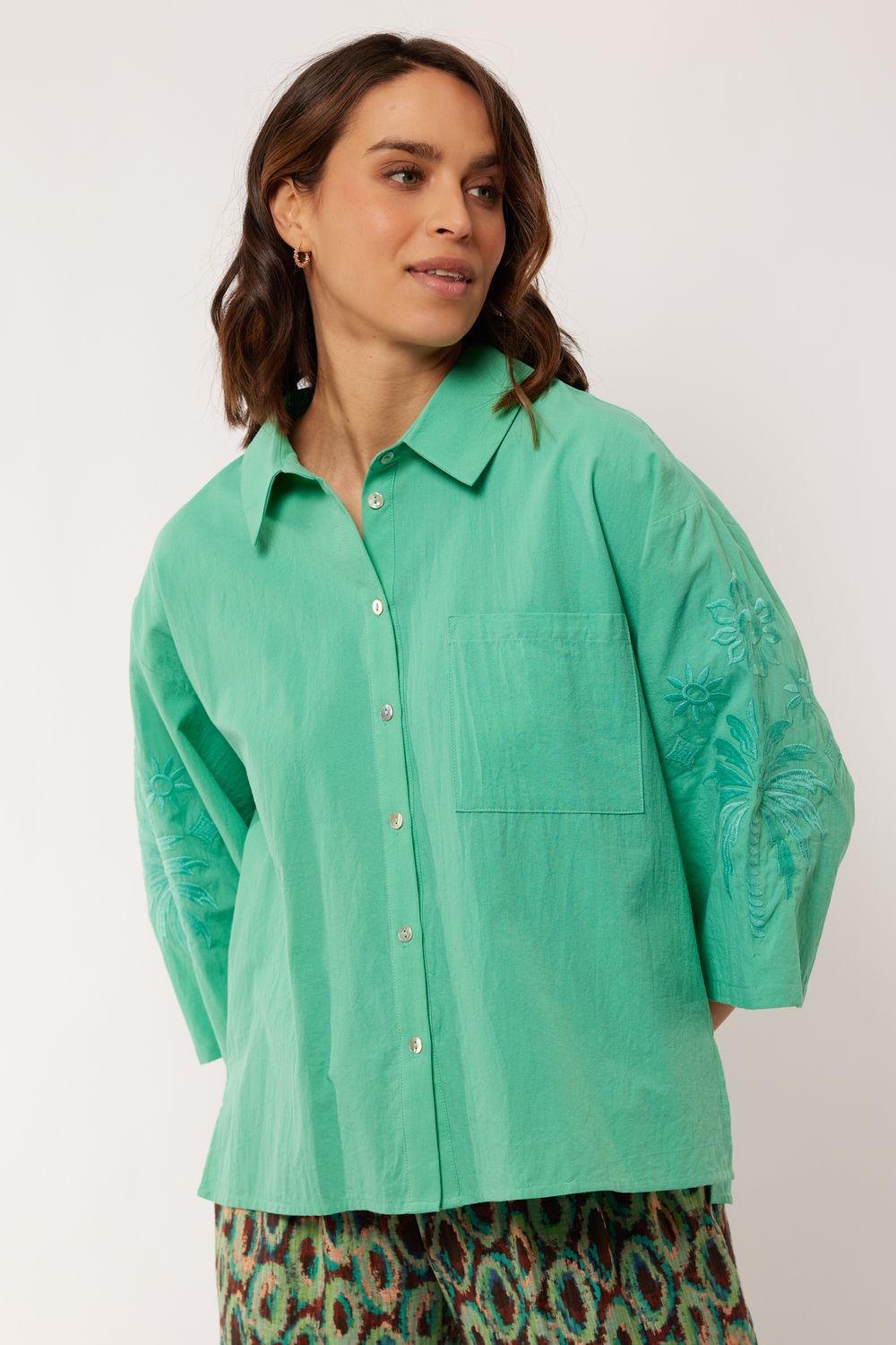 G-Maxx Blouse/ 25ZFWG11 Pool Blue