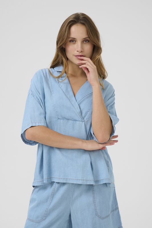 Culture DK Blousetop Lyocell / 50111805 Light Blue Wash