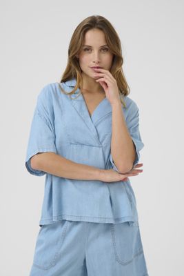 Culture DK Blousetop Lyocell / 50111805 Light Blue Wash