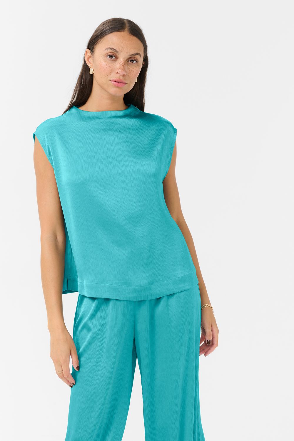 Kaffe Top Satinlook / 10509965 Teal