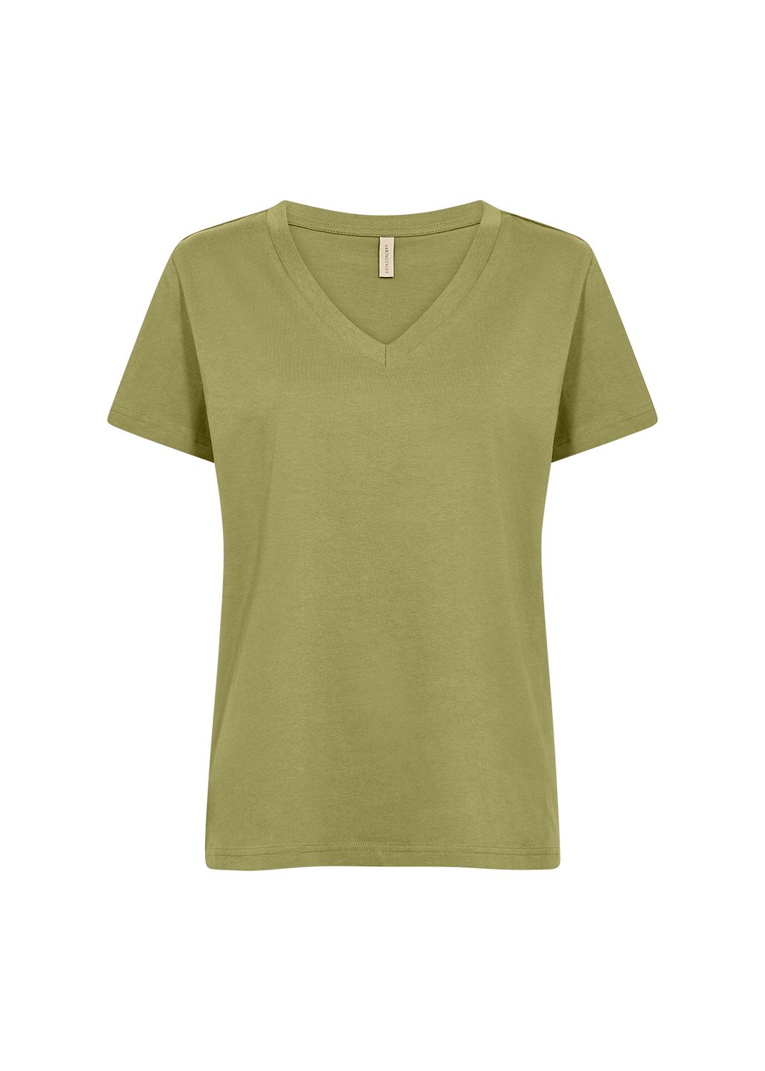 Soya Concept Tee Basic V-Neck / 25690 7215 CALLISTE GREEN