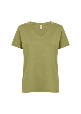 Soya Concept Tee Basic V-Neck / 25690 7215 CALLISTE GREEN
