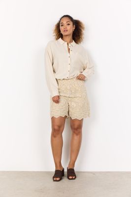 Soya Concept Short Embroidery Cotton / 41197 8008C SAND COMBI