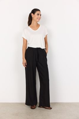 Soya Concept Pants Wide Leg Linen Viscose mix / 40791 9999 BLACK
