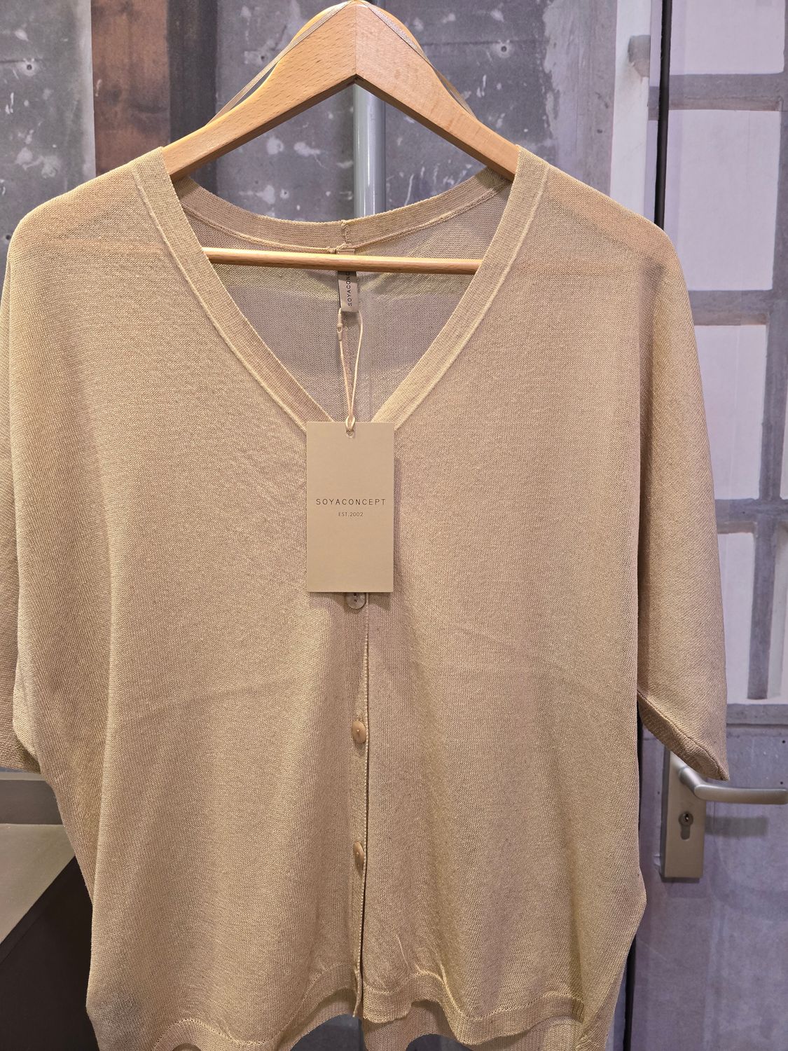 Soya Concept Cardigan Transparant Knitted/ 33649 8008 SAND