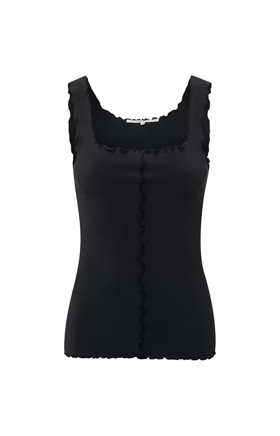 YAYA Singlet Ribbed Modalmix/ 01-729027-505 WASHED BLACK