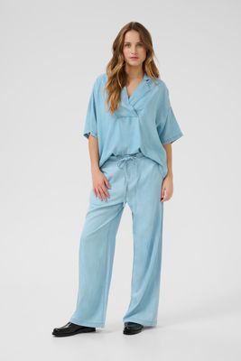 Culture DK Pants Wide Leg Lyocell / 50111803 Light Blue Wash