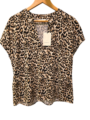 B.Young Blouse Linenmix / 20816603 Rainy Day Leopard Mix