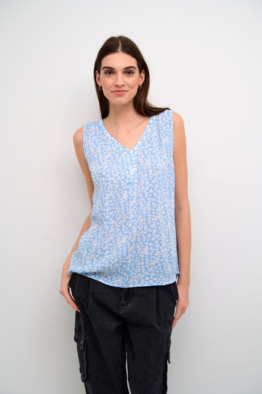 Kaffe Top Sleeveless/ 10508255 Vista Blue Sand